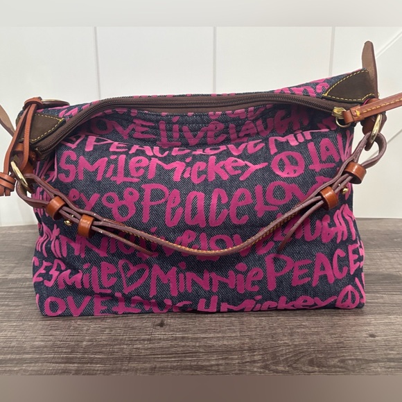 NWOT *RARE* Peace Love Mickey Dooney & Bourke Shoulder Bag - Picture 3 of 16